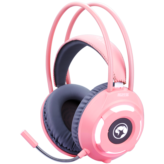 Marvo HG8936PK Pink Stereo with Light MarvoTech White | Headsets Gaming