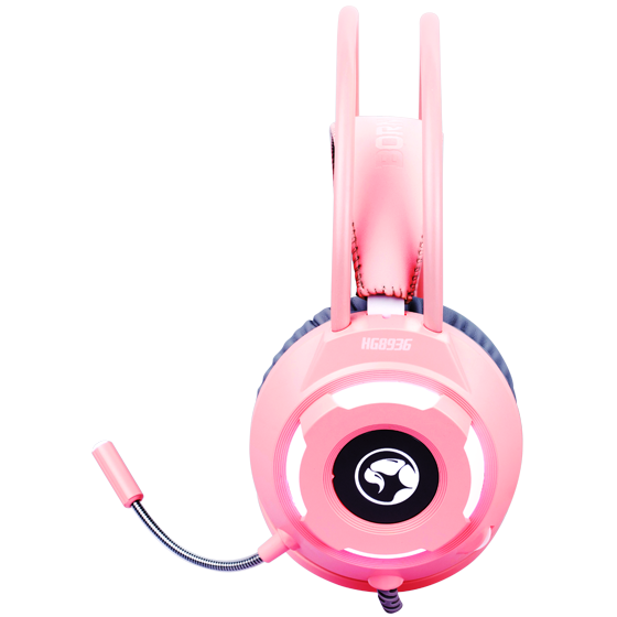 MarvoTech Marvo White Stereo Pink Light | Headsets HG8936PK with Gaming